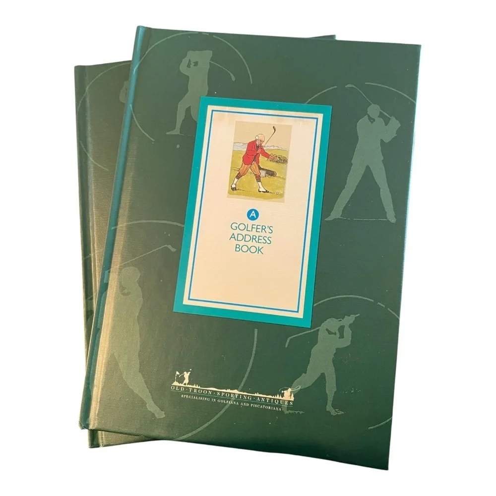 Old Troon Sporting Antiques, Scotland Vintage Golfer's Address Book, Green 1989.